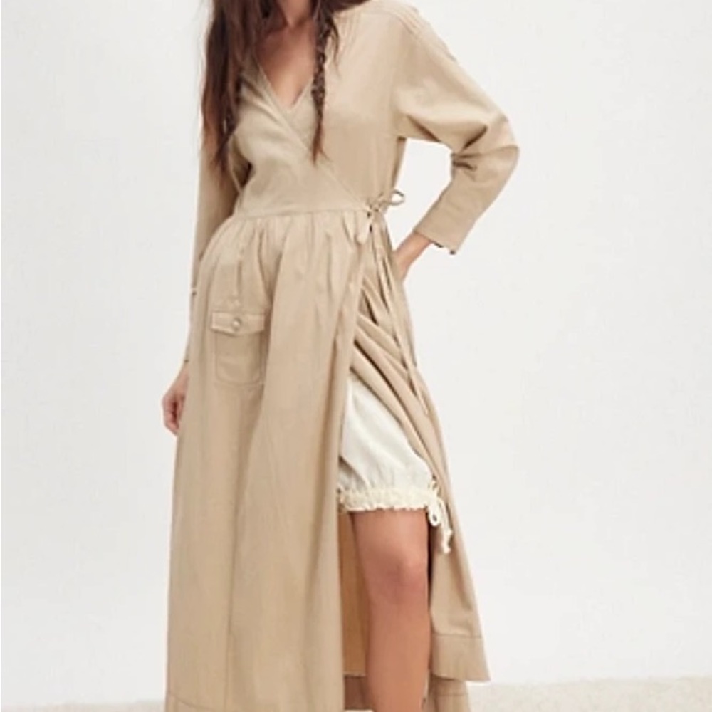 NWOT - Free People -  Out West Robe - Morning Oat Combo